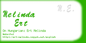 melinda ert business card